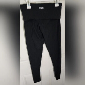 Pink Victoria's Secret Womens Black Yoga Leggings